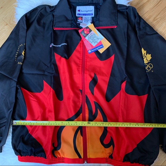 Vintage Champion Atlanta 1996 Canadian Olympic Team Jacket XL NWT - Picture 7 of 12